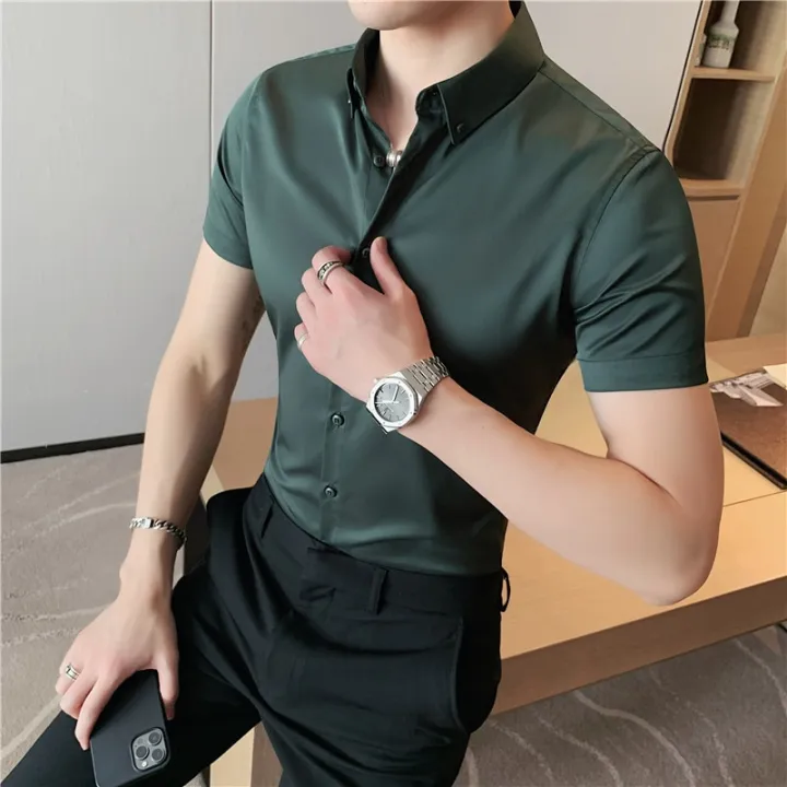 British%20Style%20Summer%20Solid%20Shirt%20Collections%20Men%20Clothing%202022%20All%20Match%20Slim%20Fit%20Business%20Formal%20Wear%20Dress%20Blouse%20Homme%20Casual%20-%20Image%203