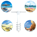 2 Pcs Beach Umbrella Umbrella Base with 5-Spiral Screw , Beach Essentials Umbrella Holder. 