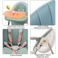 Baby High Chair Baby Plastic Dining Table High Chair Baby Feeding Chair With Wheel. 
