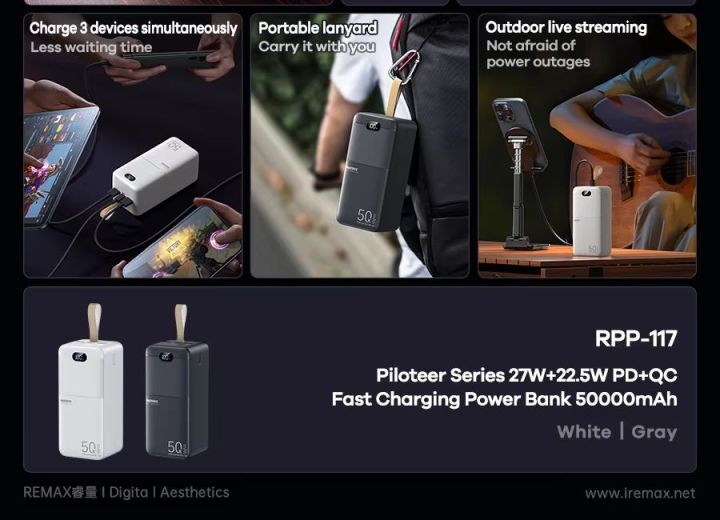 Remax%20RPP-117%20Piloteer%20Series%2050000mAh%20PD%2027W+QC%2022.5W%20Fast%20Charging%20%20Power%20Bank%20-%20Black%20-%20Image%204