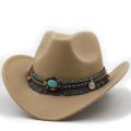 Western Grassland Hat Tibetan Ethnic Style Sunshade Cowboy Hat Men and Women Knight's Cap Tourist Hat Tibetan Top Hat. 