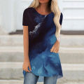 2022 Summer Elegant Womens Floral Printed T-shirt Women Fashion T-shirts Ladies Tops Tees Vintage Dziert Caseual Loose.