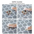 Round Tablecloth with Elastic Edge Waterproof Oil Proof Table Cloth.