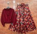 Fashionable Design Tops and Skirts Two Piece for Women & Girls. 