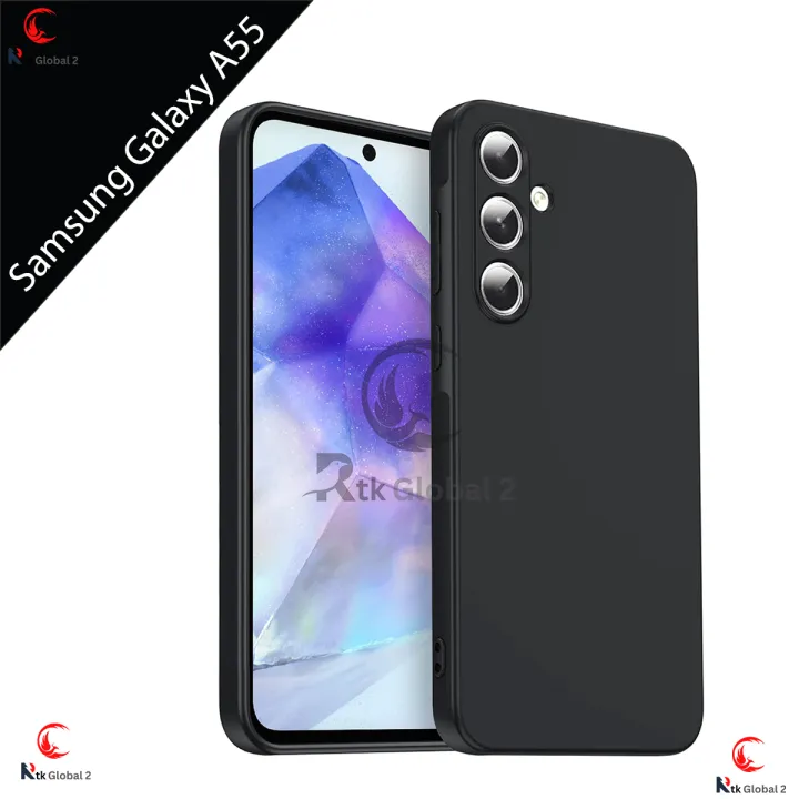 For%20Samsung%20Galaxy%20A55%205G%20Silicone%20Mobile%20Back%20Case,%20Scratch%20Resistant,%20Fingerprint%20and%20Oil%20Resistant%20Cover%20-%20Image%204