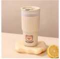 Internet celebrity coffee milk tea juice milk portable drinking cup student creative plastic double drinking straw cup water cup.