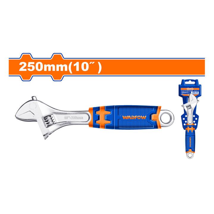 ADJUSTABLE WRENCH 10" WITH GRIP WADFOW (WAW2210)