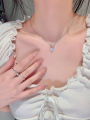 Stainless Steel Pendant Pink Love Chain Necklace. 
