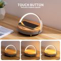 Wireless Charger Bluetooth Speaker For Iphone 13 14 Wooden Table Lamp High Power Phone Stand Wireless Charging Lamp Speaker. 