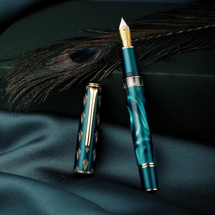 Hongdian%20N7%20Blue%20Peacock%20Resin%20Piston%20Fountain%20Pen,%20Iridium%20Extra%20Fine%20Nib%20Classic%20Pen,%20Smooth%20Writing%20Pen%20with%20Metal%20Box%20-%20Image%2010
