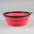 E28 2.5L big foldable pet bowls silicone Bowl pet folding rtable bowls drinking water feed food bowl - red - for big s.