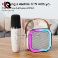 K12 Speaker High-end Bluetooth Audio Small Home KTV Karaoke Microphone Professional Children's Singing Bluetooth Speaker Column.