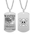 Anime One Piece Necklace Luffy Zoro Ace Law Nami Stainless Steel Pendant Fashion Man Woman Cosplay Accessory. 