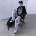 Summer New Korean-StyleinsWater Washed Hole Wide Leg Pants High Waist Slimming Jeans Women's Baggy Straight Trousers Tide.