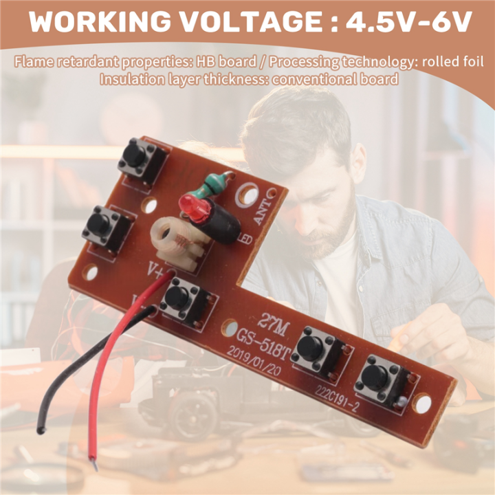 2PCS%205CH%20RC%20Remote%20Control%2027MHz%20Circuit%20PCB%20Transmitter%20and%20Receiver%20Board%20Car%20Radio%20System%20Accessories%2020-25M%20-%20Image%207