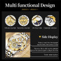 New OLEV Watch for Men  Waterproof Trendy Hollow-Carved Deign tainle teel Chronograph Luminou multifunctional Watch 9947. 