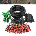 DIY Drip Irrigation System Automatic Watering Garden Hose Micro Drip Watering Kits with Adjustable Drippers Gardening Tool Kit.