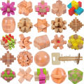 Wooden Puzzles Games Burr Puzzles Jigsaw Lock 3D Handmade Brain Teaser lectual Educational Toys for Kids Adults.