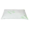 Hypoallergenic Bamboo Fiber Memory Foam Pillow Premium Firm Botanical Comfort Sleeping Pillow (Single/Nantong) White - US Stock. 