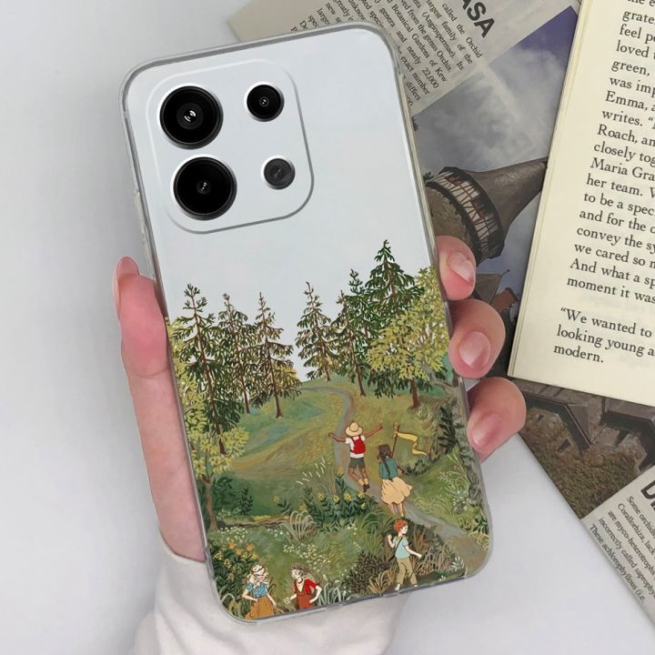Phone%20Case%20For%20Xiaomi%20Redmi%20Note%2013%204G%20Back%20Cover%20Cute%20Cat%20Shockproof%20Transparent%20Silicone%20Matte%20TPU%20For%20Redmi%20Note%2013%20Pro%20Funda%20-%20Image%205