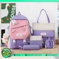 Cute Trendy Korean Waterproof Bagpack Set (Code: CTKB-165). 