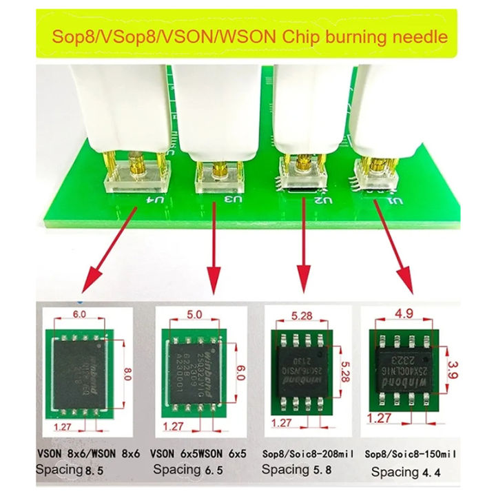 Sop8 W-son Chip Download Burn Write Probe Spring Needle Flash Eeprom Chip Burner Cable Gonghpng