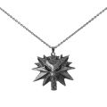 Cross-border European and American game The Witcher 3 peripherals witcher wolf head pendant stainless steel necklace retro men's accessories wholesale. 