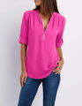 Women Tops Plus Size V-neck Long Sleeve Chiffon Elegant Design Women Blouse Lady Shirt Blouse For Women. 