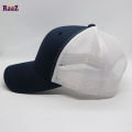 100% Export Navy Blue and White High Quality Half Net Baseball Cap For Men.