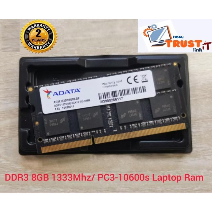 DDR3 8GB 1600Mhz / PC3L-12800s CL11 204Pin SODIMM Laptop Ram With 02 Year Replace Warranty (Mixed Ram)