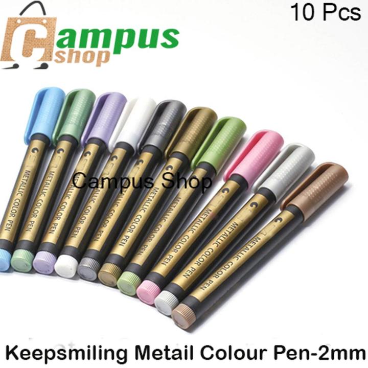 KeepSmiling Metal Colour Marker Pen For Set Of 10