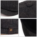 Alien Men Newsboy Hats Peaky Autumn Vintage Herringbone Octagon Cap Women Casual Stripe Berets Gatsby Flat Hat.
