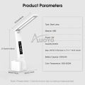 Auoyo Table Lamp Clock Desk Lamp Foldable Lamp Infinitely Dimmable Light Touch Table Lamp Eye Protection Reading Lamp Adjustable 3 Colors Desk Lamp Bedroom Bedside Lamp with Pen Holder. 