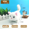 Cute Electronic Pet Voice Control Robot Cat Barking Walking Simulation Smart Dog Interactive Plush Toy Baby Kids Birthday Gift LaoXzhongX.