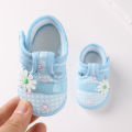 【Good-Love Store】(New) flower bow baby girls flat shoes cartoon soft flat newborn baby New Walk shoes. 