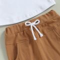 Baby Boy Summer Short Sleeve T-shirt Tee Shorts 2 Pcs Outfits Set used children baby comfortable T-shirt and pant (.