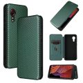 For Samsung Galaxy Xcover 5 Phone Case Carbon Fiber Card Slots Flip Cover Magnetic Closure Protection Cellphone Cases Shell. 