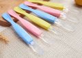 Baby Feeding Spoon Soft Food Grade Silicone Infant Training Spoons (2pcs Set) - Color as per stock.