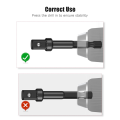 3/8 Impact Adapter, 10 Pack 3/8 Socket Adapter 1/4 Inch to 3/8 Socket Adapter Kit for Impact Driver, Automotive DIY.