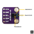 MAX30102 Pulse Sensor Module (Purple PCB) | Heart Rate & SpO2 Sensor for Arduino, ESP32, Raspberry Pi. 