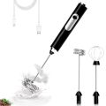 Milk Frother Handheld for Coffee, Electric Whisk 3 Speed Adjustable, Drink Mixer with Stand Bracket Rechargeable Egg Beater. 