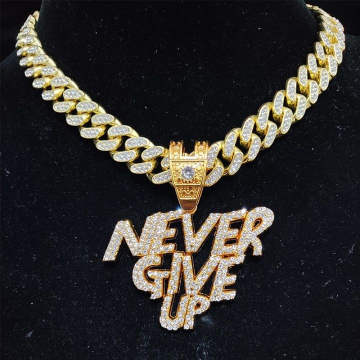 Men%20Women%20Hip%20Hop%20NEVER%20GIVE%20UP%20Pendant%20Necklace%2013mm%20Crystal%20Cuban%20Chain%20HipHop%20Iced%20Out%20Bling%20Necklaces%20Fashion%20Charm%20Jewelry%20-%20Image%207