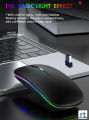 Rechargeable Colorful Wireless & Bluetooth Soundless Mouse. 