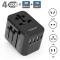 TESSAN 65W GaN Universal Travel Adapter with USB Port Type C Fast Charging Worldwide Power Adapter EU/UK/USA/AUS Plug for Travel. 