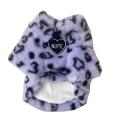 Leopard Print Winter Cat Clothes 2-Legged Thickened Warm Soft Easy To Wear Pet Boys Girls Tiny Cat Outfits.