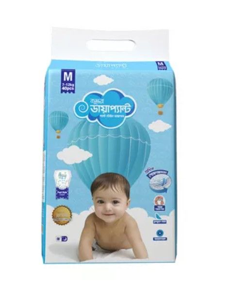 Bashundhara%20Diapant%20Baby%20Diaper%20M%20(7-12%20kg)%20-%2040%20pcs%20-%20Image%202