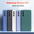 Original For Samsung Galaxy A55 Silicone Full Cover Case Straight edge Phone Case Cover. 