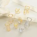 1Pc Delicate Crystal Geometric Nail Cover Rings Set for Women Girl Nail Ring Accessories.