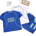 New Boys' Summer Color Matching Sports Suit Children's Basketball Wear Middle and Big Children's Summer Quick Drying Clothes Handsome Fashion. 