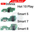 Charging Logic Board For Infinix Hot 12 Play Smart 5 7 8 Charging Port USB Plug PCB Dock Connector Spare parts. 